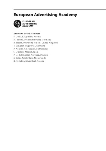 Advances in Advertising Research (Vol. III): Current Insights and Future Trends