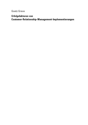 Erfolgsfaktoren von Customer-Relationship-Management-Implementierung
