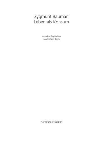 Leben als Konsum