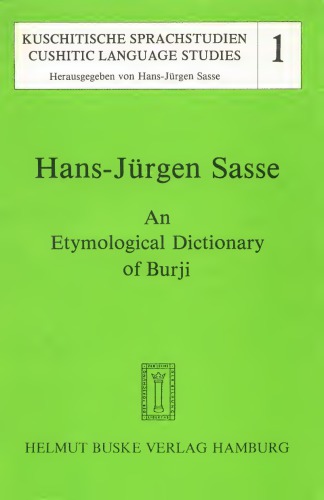 An etymological dictionary of Burji