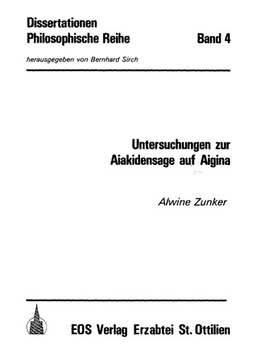Untersuchungen zur Aiakidensage auf Aigina