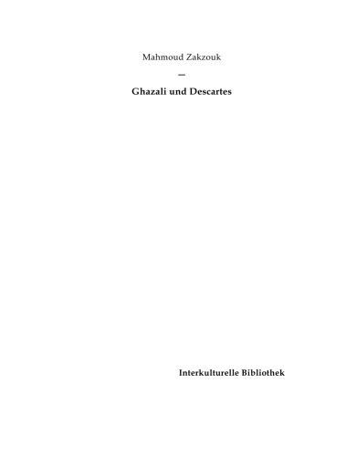 Ghazali und Descartes ein philosophischer Vergleich