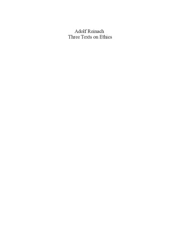 Three Texts on Ethics