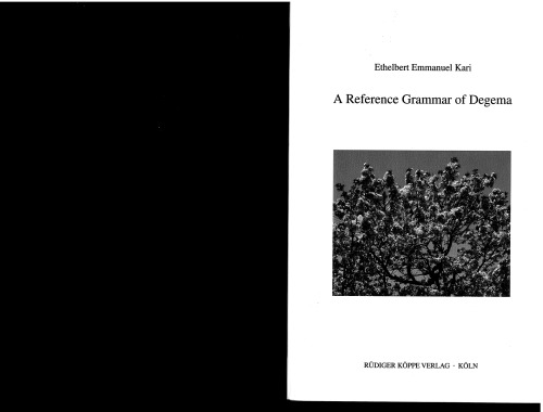 A reference grammar of Degema
