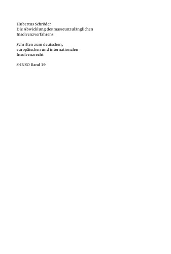 Die Abwicklung des masseunzulänglichen Insolvenzverfahrens