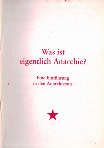 Was ist eigentlich Anarchie? Eine Einführung in den Anarchismus