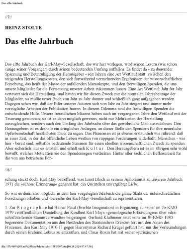Jahrbuch der Karl-May-Gesellschaft 1981