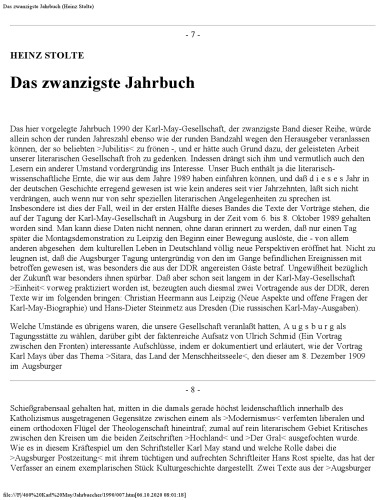 Jahrbuch der Karl-May-Gesellschaft 1990