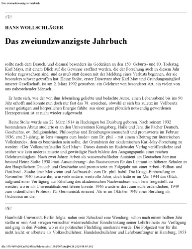 Jahrbuch der Karl-May-Gesellschaft 1992