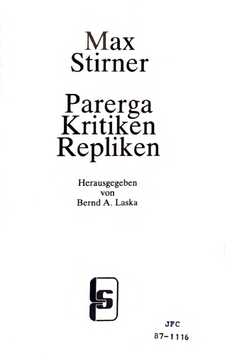 Parerga, Kritiken, Repliken
