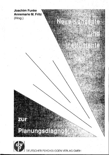 Neue Konzepte und Instrumente zur Planungsdiagnostik