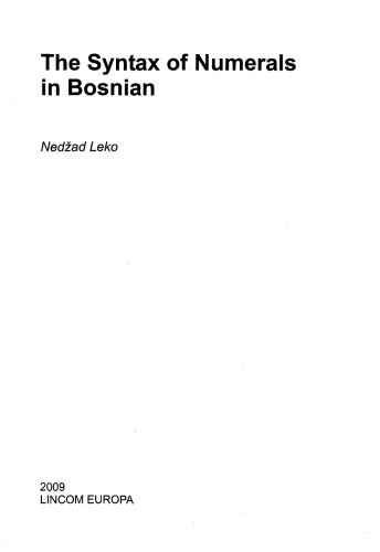 The Syntax of Numerals in Bosnian