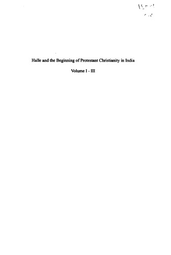 Halle and the Beginning of Protestant Christianity in India