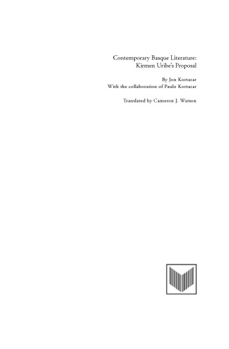 Contemporary Basque Literature: Kirmen Uribe's Proposal