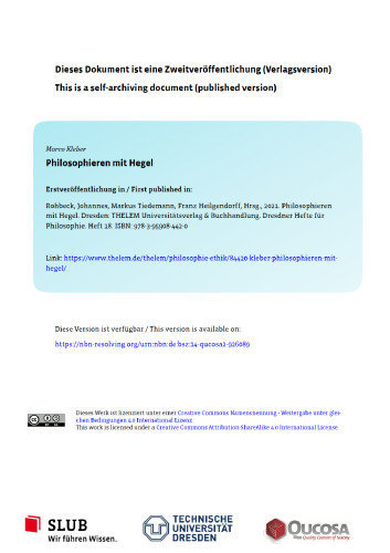 Philosophieren mit Hegel