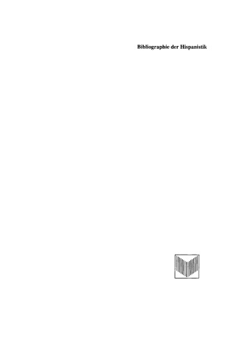 Bibliographie der Hispanistik, Bd: VIII (2002-2004)