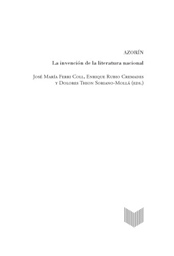 Azorín: La invención de la literatura nacional