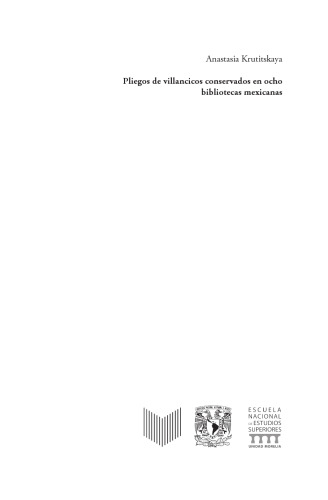 Pliegos de villancicos conservados en ocho bibliotecas mexicanas