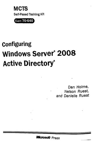 Настройка Active Directory Windows Server 2008.