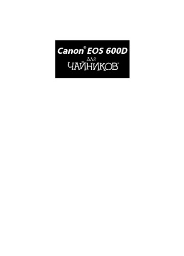 Canon EOS 600D для чайников