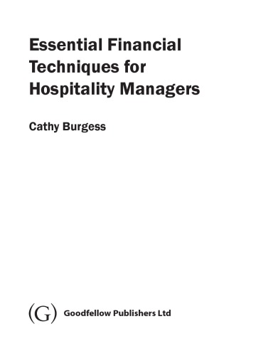Essential financial techniques for hospitality managers