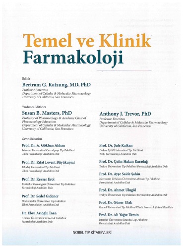 Temel ve Klinik Farmakoloji-Bertram G. Katzung