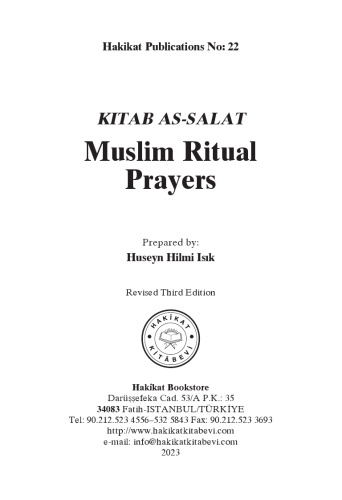 KITAB AS-SALAT Muslim Ritual Prayers