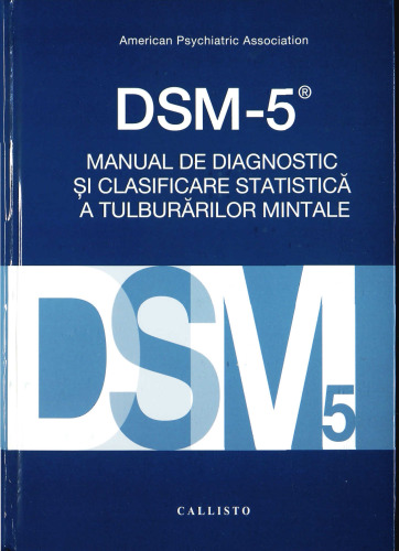 DSM-5. Manual de diagnostic și clasificare statistică a tulburărilor mintale