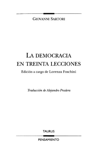 La democracia en treinta lecciones