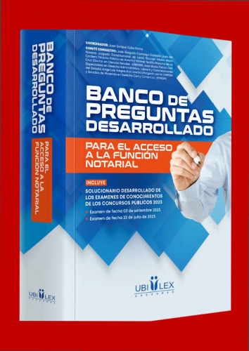 Banco desarrollado para el acceso a la función notarial