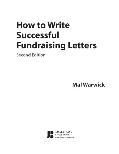 How to Write Successful Fundraising Letters: with CD