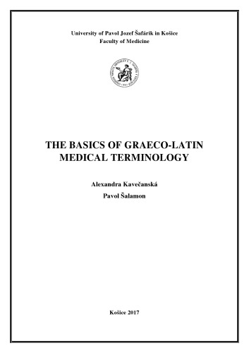 The Basics of Graeco-Latin Medical Terminology