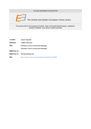Interslavic zonal constructed language: an introduction for English-speakers
