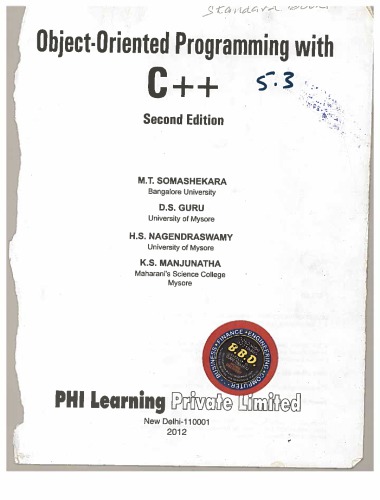 Object Oriented programming with C+