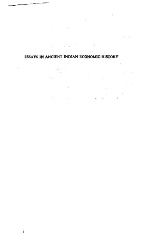 Essays in Ancient Indian Economic History