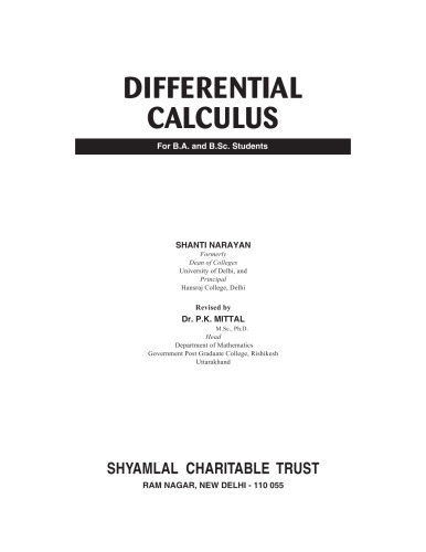 Differential Calculus