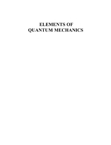 Elements of Quantum Mechanics