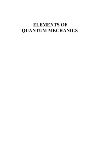 Elements of Quantum Mechanics