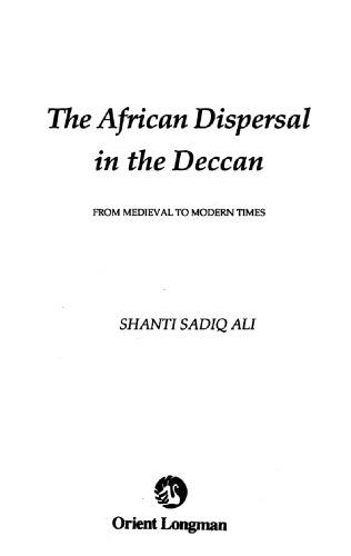 The African dispersal in the Deccan : from medieval to modern times