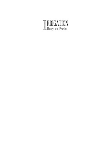 Irrigation Theory and Practice