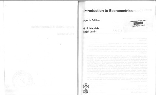 Introduction To Econometrics - G. S. Maddala and Kajal Lahiri (4th Edition)