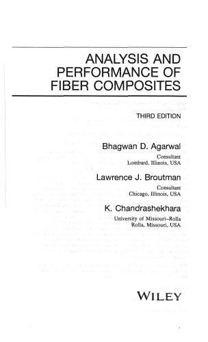 Analysis and Performance of Fiber Composites