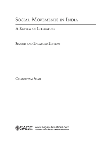 Social Movements in India: A Review of the Literature