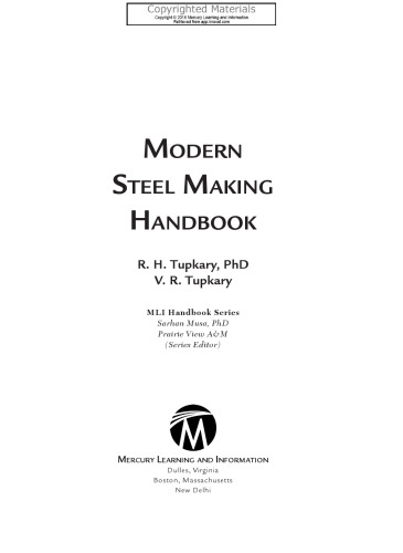 An Introduction to Modern Steel Making