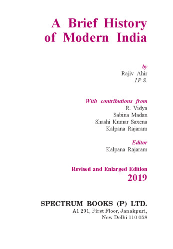 A Brief History of Modern India