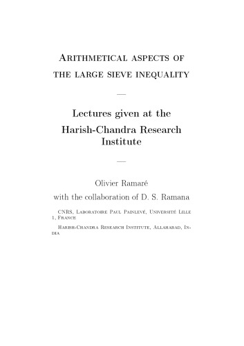 Arithmetical Aspects of the Large Sieve Inequality