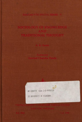 Sociology of knowledge and traditional thought