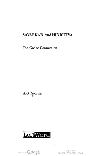Savarkar and Hindutva : the Godse connection