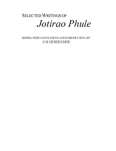 Selected Writings of Jotirao Phule