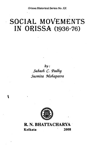 Social movements in Orissa (1936-76)